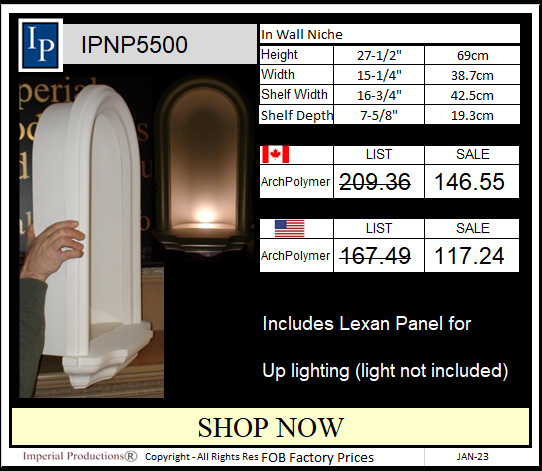 IPNP5500 wall niche - click to shop now