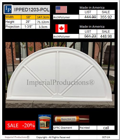 IPPED1203 spoke pediment price card