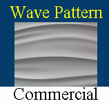 Commercial grade wave pattern wall panels