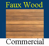 Faux wood panels for commercial buildings