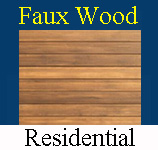 Faux wood panels for residential projects
